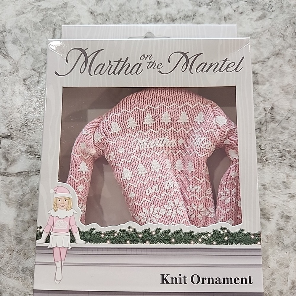 NEW IN BOX MARTHA ON‎ THE MANTLE KNIT SWEATER ORNAMENT